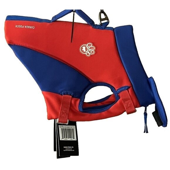 Canada Pooch Canine Size 14 High Tide Life Jacket Red Blue 12 - 17 Pounds NWT - Picture 2 of 8